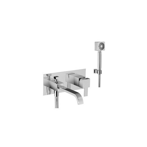 Bathtub and Shower Faucet, Ponsi 74/1 CR, Chrome Concealed Bath-Shower Mixer With Flexible Hose And Handshower 74/1 CR