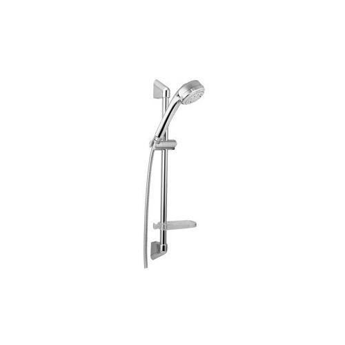 Hand Held Shower, Ponsi 371/T CR, Chrome Sliding Rail With Hose, 3-Function Handshower, And Soap Holder 371/T CR