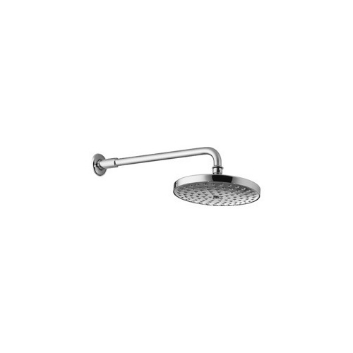 Shower Head, Ponsi 388/2 CR, Chrome Shower Arm With Flat Brass Shower Head 388/2 CR