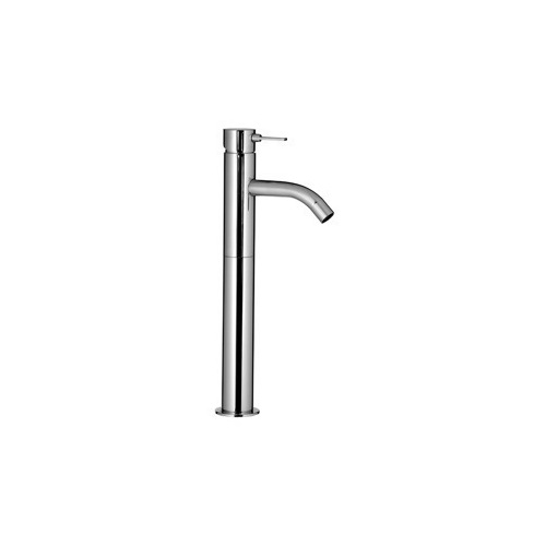 Bathroom Sink Faucet, Ponsi 42/B CR, Single Handle Chrome Short Spout Bathroom Sink Faucet On 6.7 Inch Pillar 42/B CR
