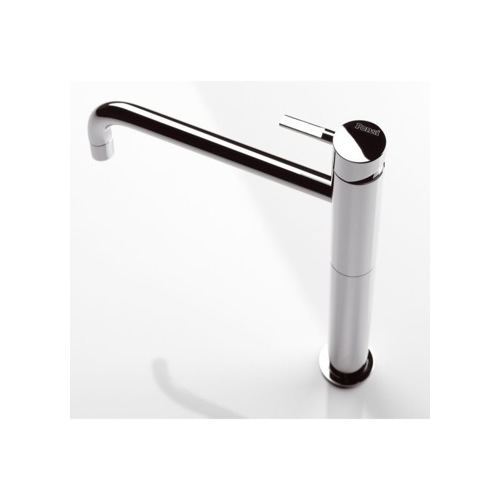 Bathroom Sink Faucet, Ponsi 43/B CR, Single Handle Chrome Long Spout Bathroom Sink Faucet On 6.7 Inch Pillar 43/B CR