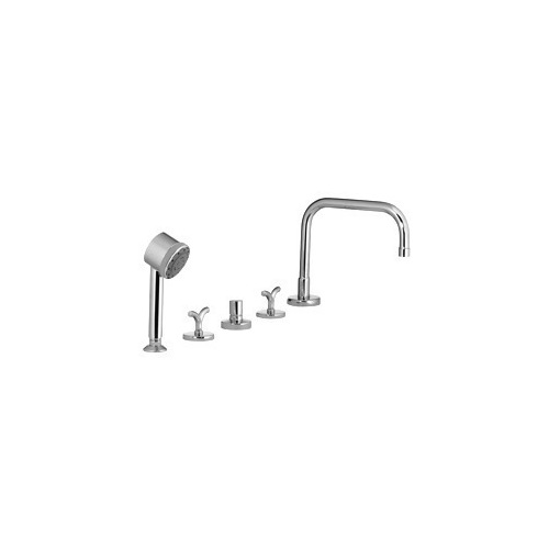Deck Mount Tub Filler, Ponsi 315/1 PE, Deck Mounted Bathtub Set With Handshower And Spout 315/1 PE