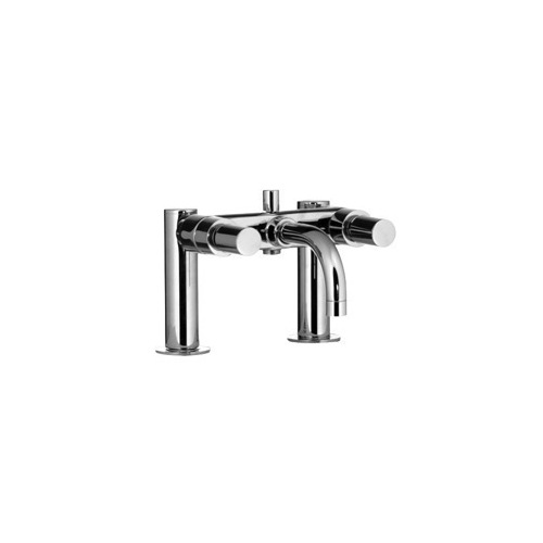 Deck Mount Tub Filler, Ponsi 557/C, Deck Mounted Bath Shower Mixer On Pillars 557/C