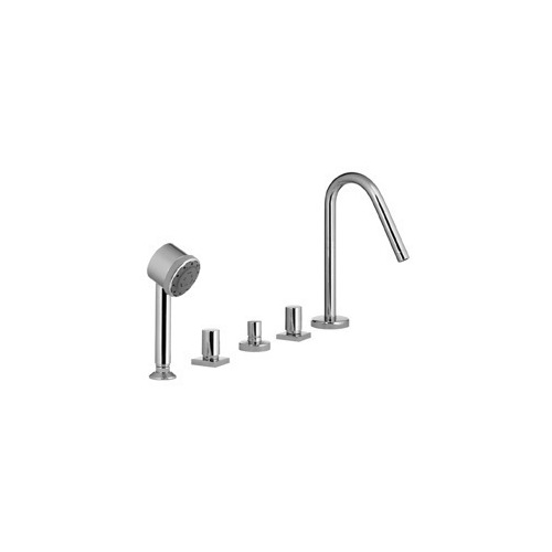 Deck Mount Tub Filler, Ponsi 558/1, Deck Mounted Bathtub Set With Spout 558/1