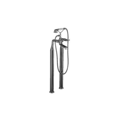 Floor Mount Tub Filler, Ponsi 306/B, Classic Floor Mounted Bath Shower Mixer With Shower Kit 306/B