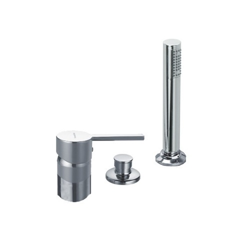 Tub Filler, Ramon Soler US-3333SB, Three Hole Deck Mounted Tub Faucet with Hand Shower and Diverter US-3333SB