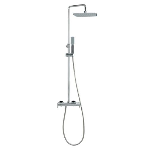 Shower Column, Ramon Soler US-3354RPK, Wall Mounted Thermostatic Shower Mixer with Rainhead and Hand Shower Set US-3354RPK