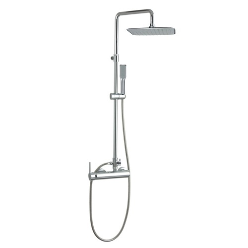 Shower Column, Ramon Soler US-3358RPK, Wall Mounted Shower Column with Rainhead and Hand Shower Set US-3358RPK