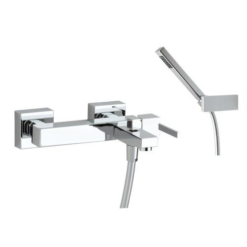 Bath-Shower Mixer, Ramon Soler US-4905K, Wall Mounted Brass Tub Faucet With Hand Shower Set In Chrome Finish US-4905K