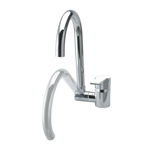 Kitchen Sink Faucet, Ramon Soler US-9369, Brass Single Hole Kitchen Sink Faucet With Swivel and Folding Spout US-9369