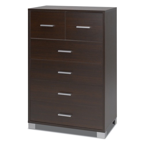 Cabinet, Sarmog 772, Decorative 6 Drawer Wood Cabinet with Chrome-Plated Feed and Handles 772
