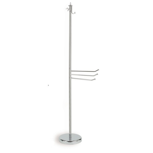 Towel Stand, StilHaus 741, Free Standing Classic-Style Brass Robe and Towel Stand 741