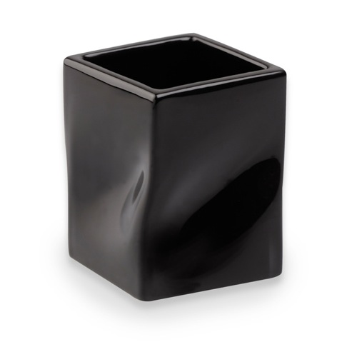 Toothbrush Holder, StilHaus 793, Square Countertop Ceramic Toothbrush Holder 793