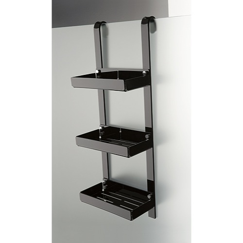 Shower Basket, Toscanaluce 1113, Over Door Plexiglass Triple Shower Basket with Hanging Mount 1113