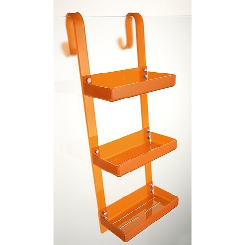 Shower Basket, Toscanaluce 1143, Over Door Plexiglass Triple Shower Basket with Hook Mount 1143