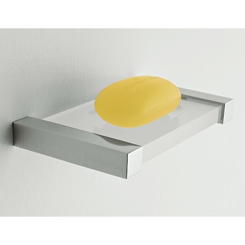 Soap Dish, Toscanaluce 4501, Wall Mounted Square Plexiglass Soap Dish 4501