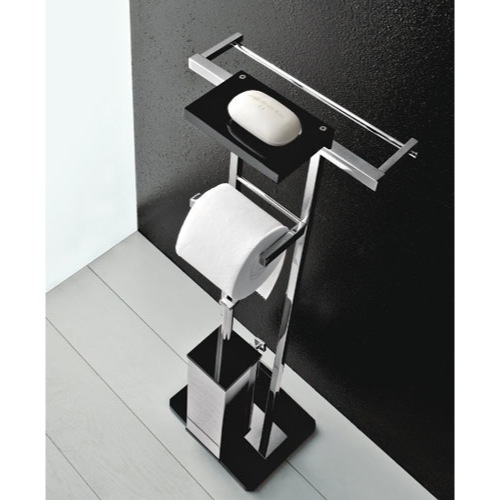 Bathroom Butler, Toscanaluce 4575, Free Standing 4-Funtcion Bathroom Butler with Plexiglass Base 4575