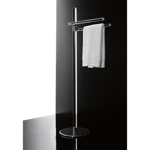 Toilet Stand, Toscanaluce 780, Free Standing Plexiglass Towel Stand With Chrome Base 780