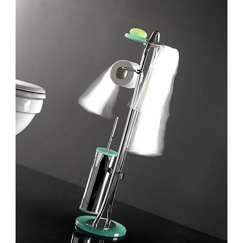 Bathroom Butler, Toscanaluce 895, Free Standing 4-Funtcion Bathroom Butler with Plexiglass Base 895