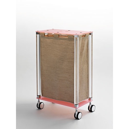 Linen Cart, Toscanaluce K122, Rectangular Plexiglass And Linen Cart K122