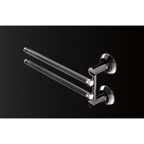 Swivel Towel Bar, Toscanaluce L119/C, 12 Inch Plexiglass Double Arm Swivel Towel Bar L119/C