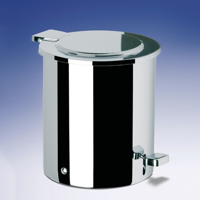Waste Basket, Windisch 89100, Round Pedal Bathroom Waste Bin Made in Brass 89100