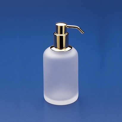 Soap Dispenser, Windisch 90410MD, Frosted Crystal Glass Satin Nickel Soap Dispenser 90410MD