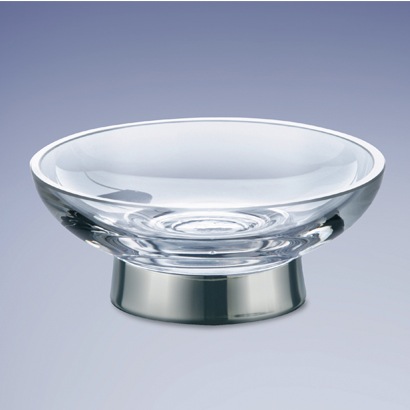 Soap Dish, Windisch 921311, Free Standing Round Glass Soap Dish 921311