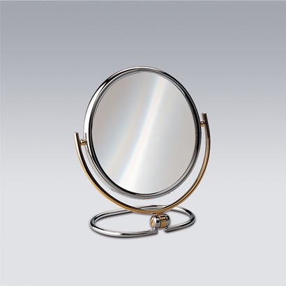 Makeup Mirror, Windisch 99121, Brass Double Face 3x, 5x, 5xop, or 7xop Magnifying Mirror 99121