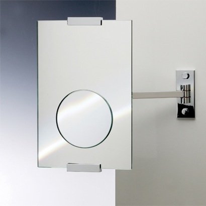 Makeup Mirror, Windisch 99217, Wall Mounted 3x Brass Magnifying Mirror 99217